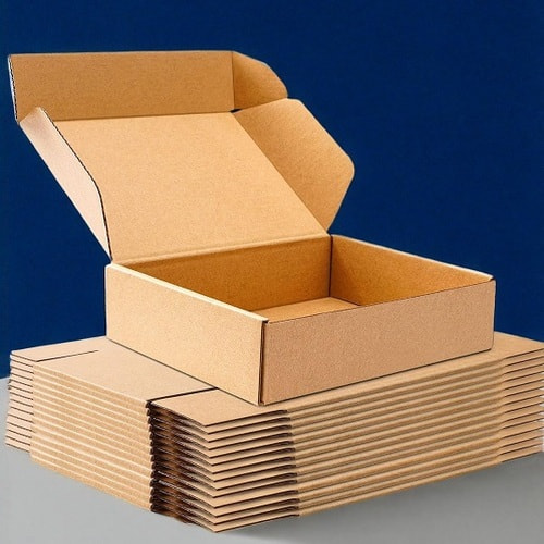 Hộp carton nắp gài sóng E, 3 lớp, nâu – mộc, bền đẹp