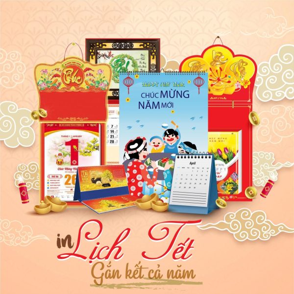 In lịch Tết, lịch in logo